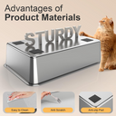 COMHOMA® XL Extra Large Stainless Steel Litter Box with Enclosed Top Entry for Big Cats DX-QC-CLB