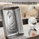 COMHOMA® XL Stainless Steel Cat Litter Box