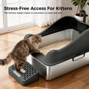 COMHOMA® XL Stainless Steel Cat Litter Box