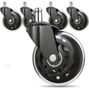 COMHOMA Office Chair Caster Wheels Replacement 3 Inch Roller Blade, Set of 5 Casters, CH512