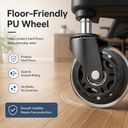 COMHOMA Office Chair Caster Wheels Replacement 3 Inch Roller Blade, Set of 5 Casters, CH512