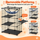COMHOMA® 3/4/5 Tiers Cat Cage for Multiple Cats with Removable Tray & Hammock PET08