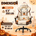 Halloween Cat-Pumpkin Edition | Ergonomic Chair with Pillow & Footrest