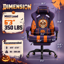 Halloween SKULLPUMP Edition | Ergonomic Chair with Pillow & Footrest