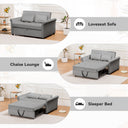 COMHOMA Convertible Pull Out Sofa Bed with 2 Pillows B008