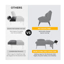 COMHOMA 72“ Convertible Futon Sofa Bed with Adjustable Backrest B001