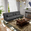 COMHOMA® 72“ Convertible Futon Sofa Bed with Adjustable Backrest B001