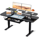 COMHOMA Electric Height Adjustable Desk with Drawers DTS118