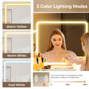 COMHOMA Large Makeup Vanity Desk with Mirror and Lights, 6 Drawers & 1 Storage Cabinet B1005