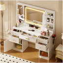 COMHOMA Large Vanity Desk with 3 Lighting & 7 Drawer, White B2002