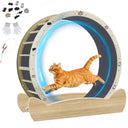 LUCKLIFE® 40" Metal Large Cat Exercise Wheel with Detachable Carpet & Teaser/Stickers, PET-CEW