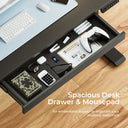 COMHOMA Electric Height Adjustable Desk with Drawers DTS118