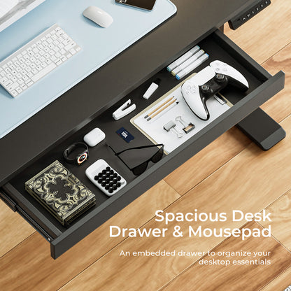 COMHOMA Electric Height Adjustable Desk with Drawers DTS118
