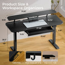 COMHOMA Electric Height Adjustable Desk with Drawers DTS118