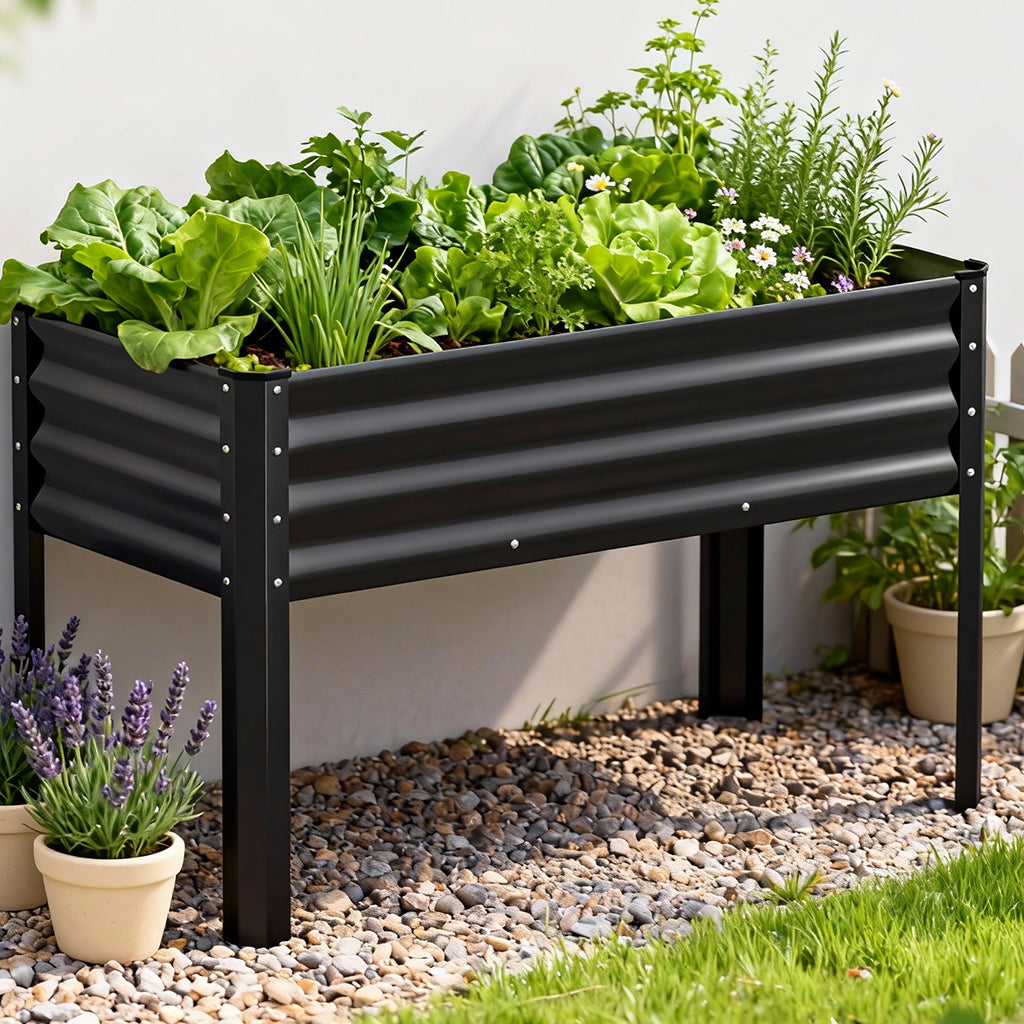 Metal Raised Garden Bed with Gloves Tools OT-GD02