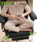 COMHOMA Big and Tall Office Chair 400lbs, 90°-150° Recline CH810