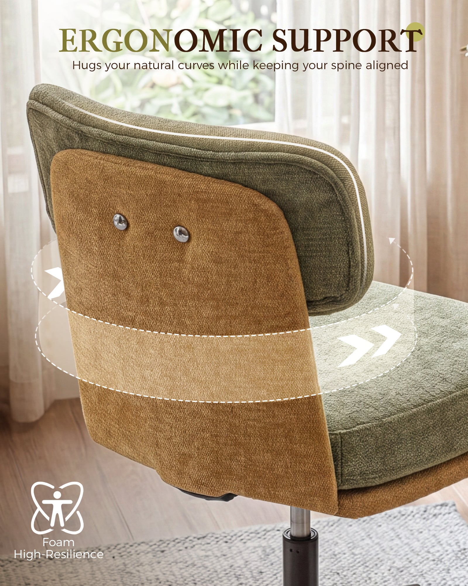 Mid Century Modern Office/Vanity/Dinning Chair CH400-Lucklife