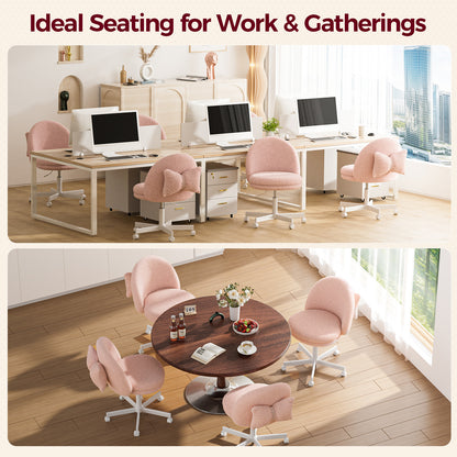 COMHOMA Small Criss Cross Office Chair, Vanity Chair CH710