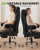 COMHOMA Big and Tall Office Chair 400lbs, 90°-150° Recline CH810
