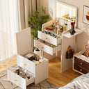 COMHOMA Small 3 in 1 Makeup Vanity Desk with Mirror and Lights B400