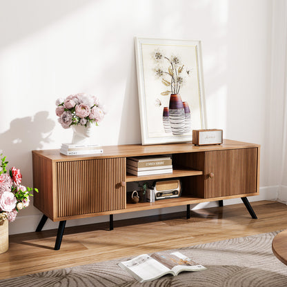 COMHOMA TV Stand, Mid Century Modern Entertainment Center for 55/60/65 Inch TVs