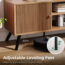 COMHOMA TV Stand, Mid Century Modern Entertainment Center for 55/60/65 Inch TVs H1001