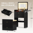 COMHOMA Small 3 in 1 Makeup Vanity Desk with Mirror and Lights B400