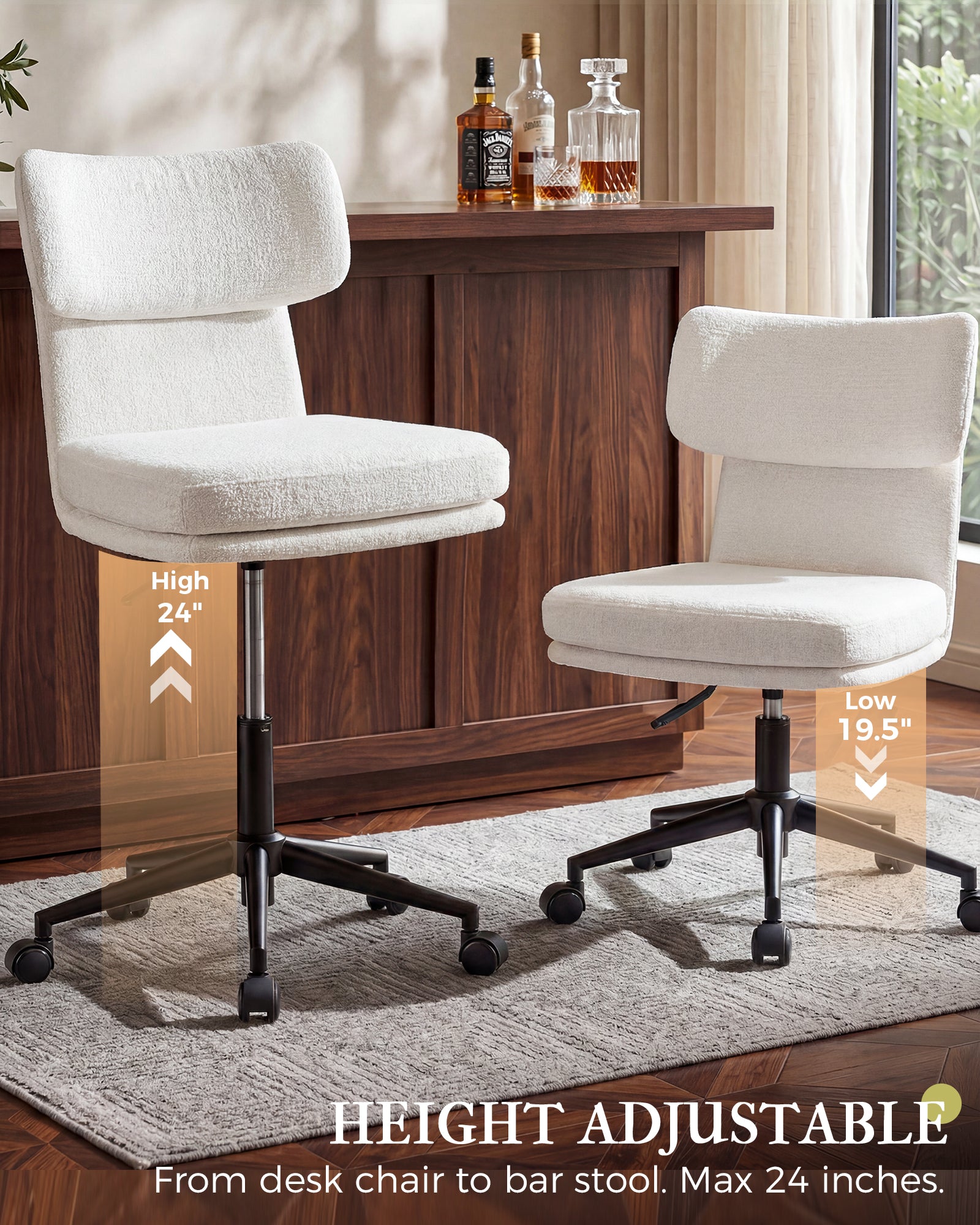 Mid Century Modern Office/Vanity/Dinning Chair CH400-Lucklife