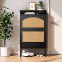 Shoe Storage Cabinet with 2 Flip Drawers & Charging Station