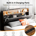 COMHOMA Bed Frame with 2 Storage Drawers & LED BF001