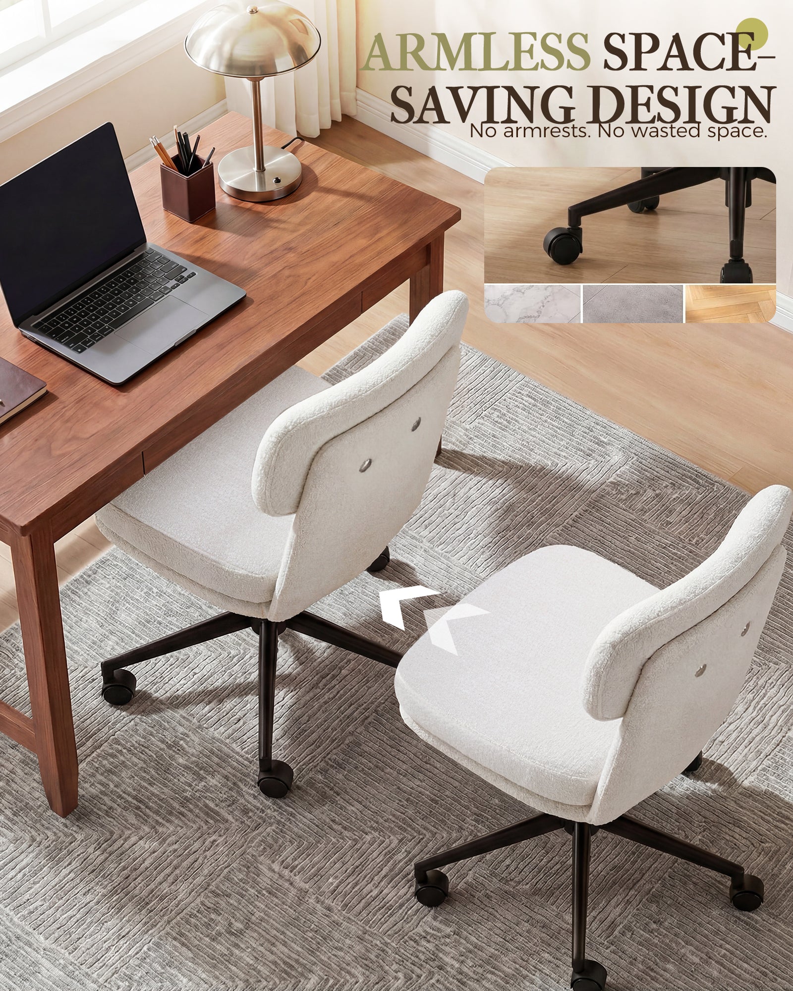 Mid Century Modern Office/Vanity/Dinning Chair CH400-Lucklife