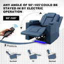 COMHOMA PU Leather Massage Recliner with LED Lighting H7137