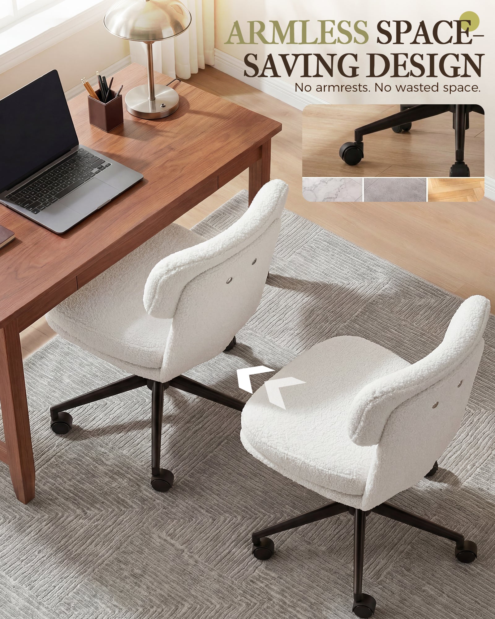 Mid Century Modern Office/Vanity/Dinning Chair CH400-Lucklife