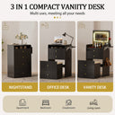 COMHOMA Small 3 in 1 Makeup Vanity Desk with Mirror and Lights B400