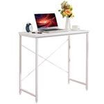 COMHOMA 32 inch Computer Desk, Study Writing Table for Small Space, Save Space Office Desk with Metal Legs-DH01