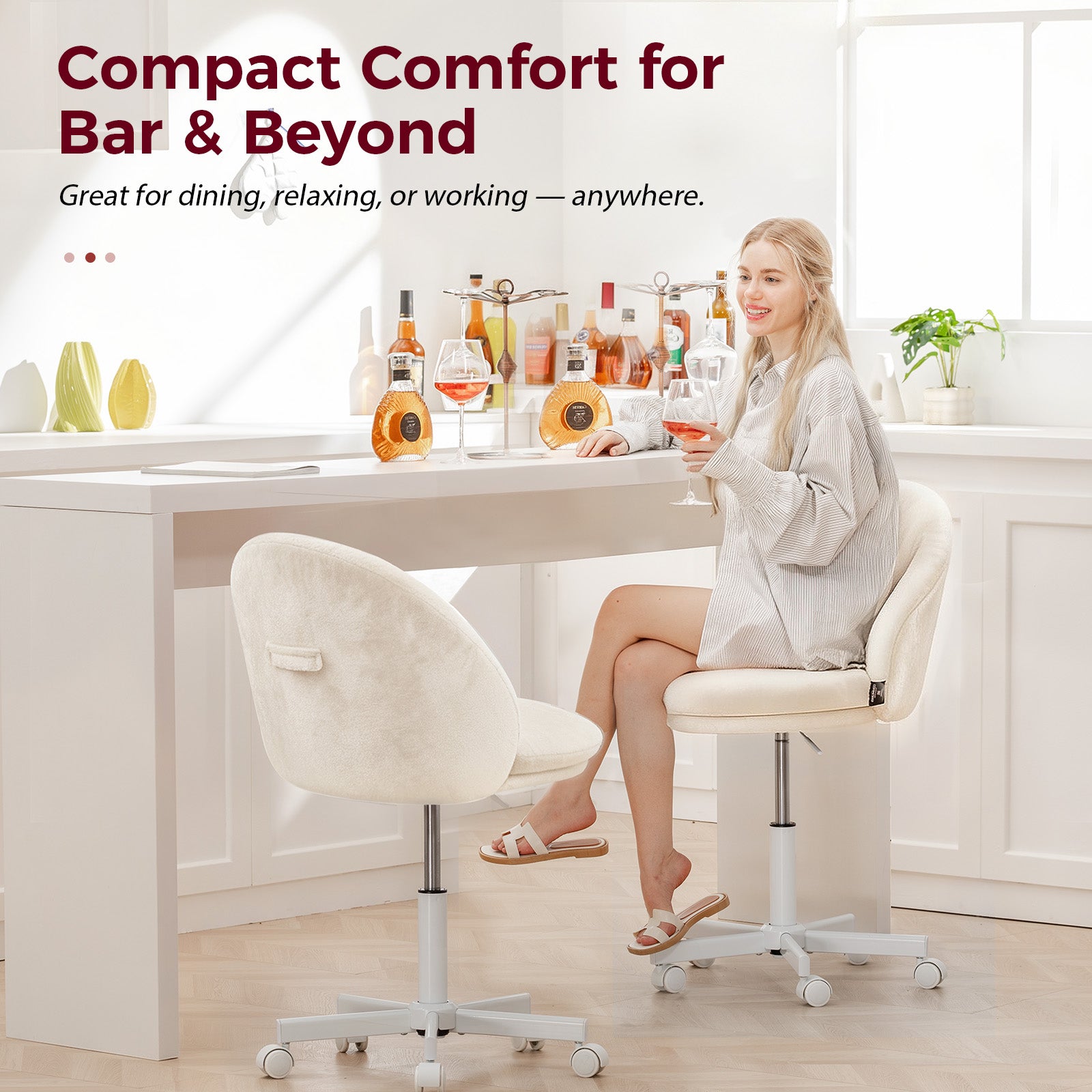 VINGLI Modern Multifunctional Criss Cross Chair For Office/Vanity/Kitchen CH710