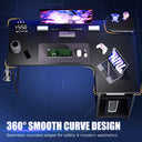 COMHOMA L Shaped Carbon Fiber Office & Gaming Desk DL001