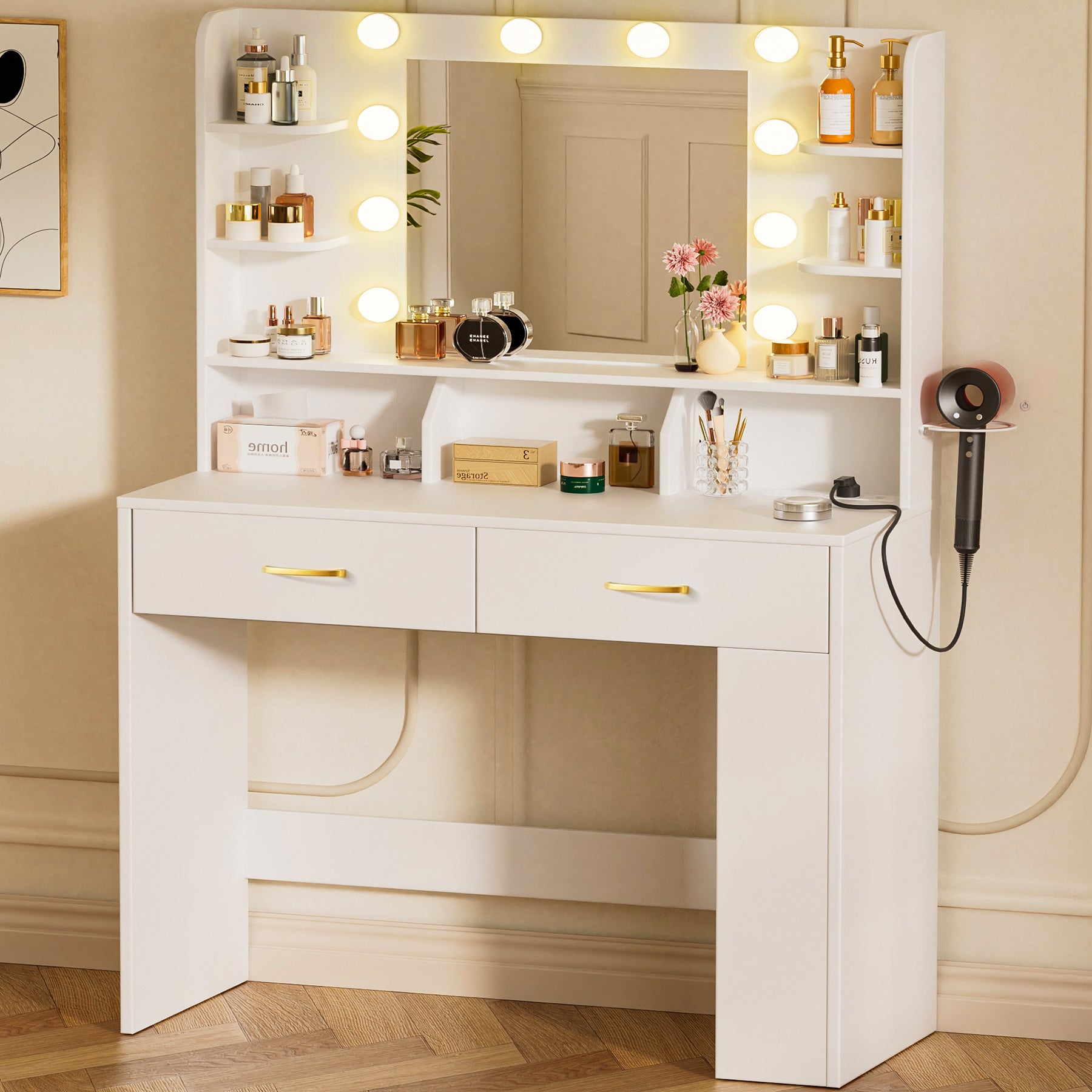 COMHOMA Vanity Desk for Girls B1004 WMT