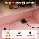 COMHOMA Vanity Desk with Large Storage, RGB LED Lights and Power Outlet B1004