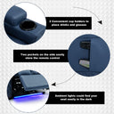 COMHOMA PU Leather Massage Recliner with LED Lighting H7137