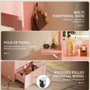 COMHOMA Small 3 in 1 Makeup Vanity Desk with Mirror and Lights B400