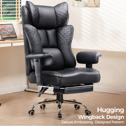 COMHOMA PU Leather Big and Tall Office Chair 400LBS CH610