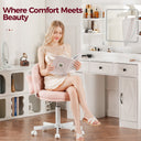 COMHOMA Small Criss Cross Office Chair, Vanity Chair CH710