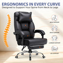 Cloudrest Pro® Big & Tall Office Chair with Pillow, Footrest & Linkage Armrests 350LBS CH630-SP