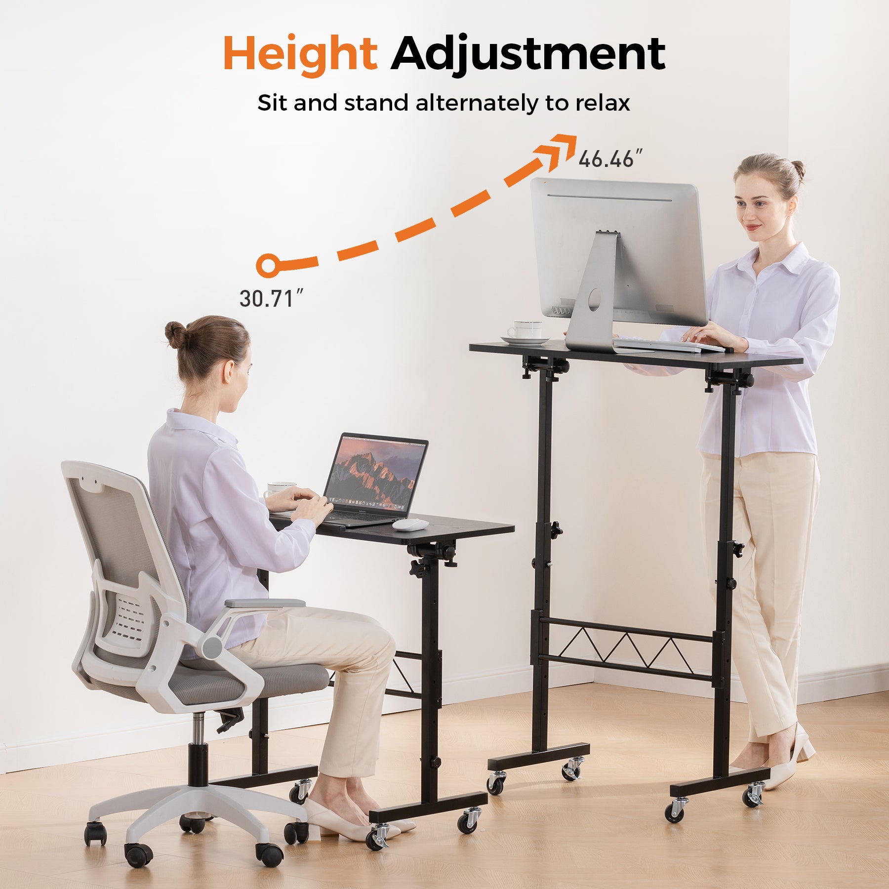 Standing Desk Adjustable Height & Tiltable Tabletop