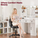 COMHOMA Small Criss Cross Office Chair, Vanity Chair CH710