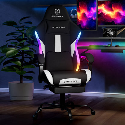 GTRACING Gaming Chair with Racing Style RGB LED Lights GT905-RGB