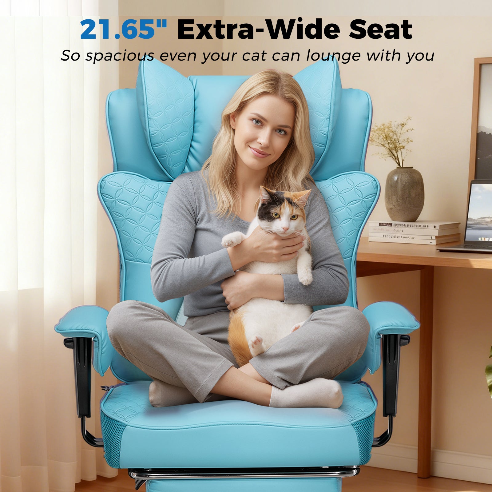 COMHOMA Big Headrest 400LBS Big and Tall Office Chair CH610