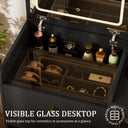 COMHOMA Small 3 in 1 Makeup Vanity Desk with Mirror and Lights B400