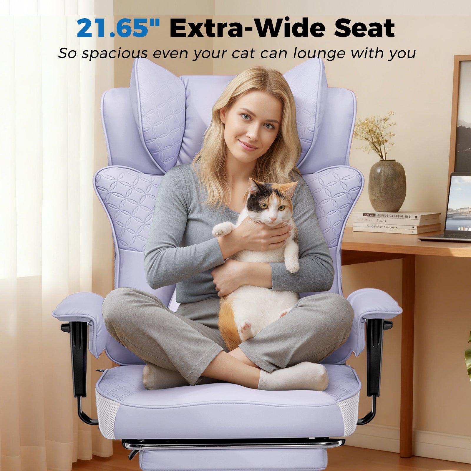 COMHOMA Big Headrest 400LBS Big and Tall Office Chair CH610